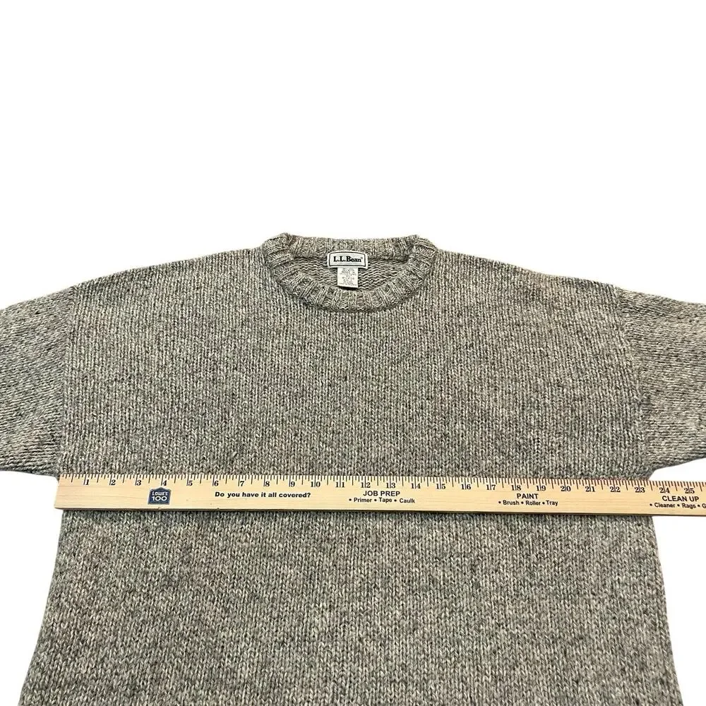 VTG Lands End Mens Chunky Wool Blend Sweater Large Fisherman Preppy Grandpacore